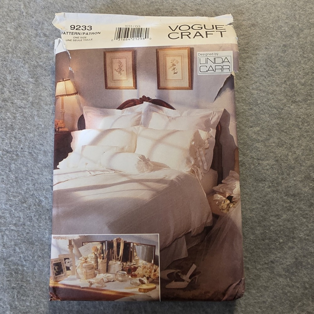 Vogue Home Decor Craft Pattern 9233 One Size Uncut Vintage 1990s
